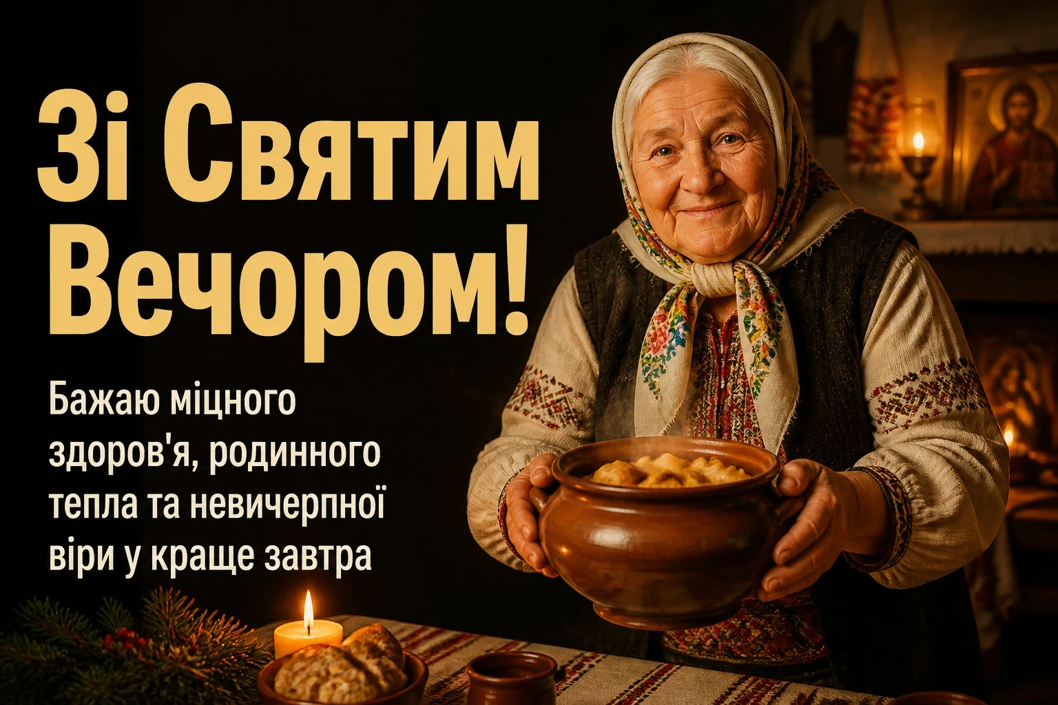 святий вечір привітання