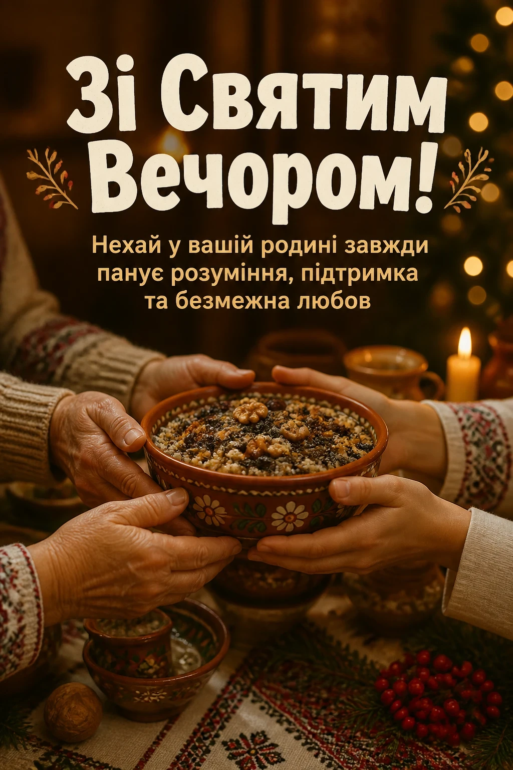 святий вечір привітання