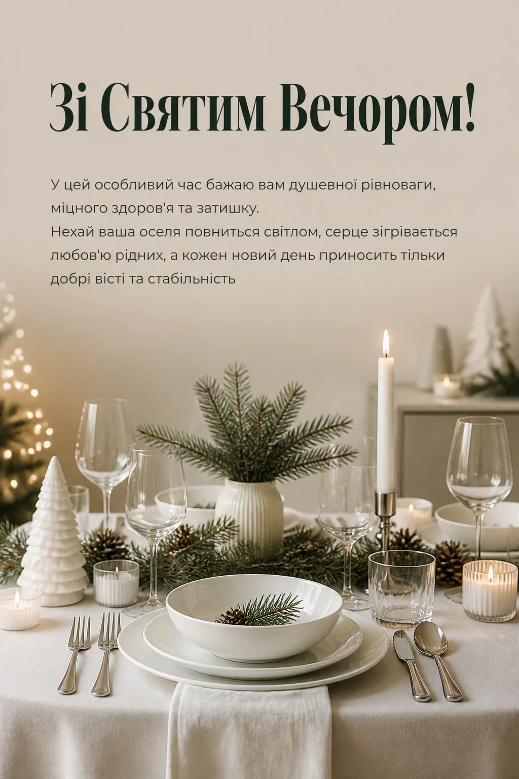 святий вечір привітання