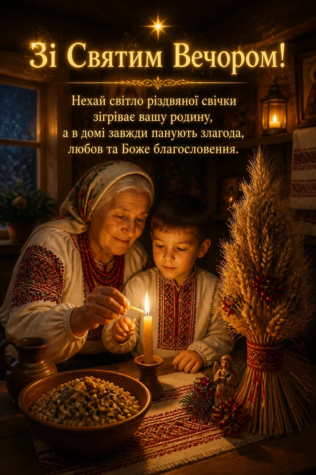 святий вечір привітання