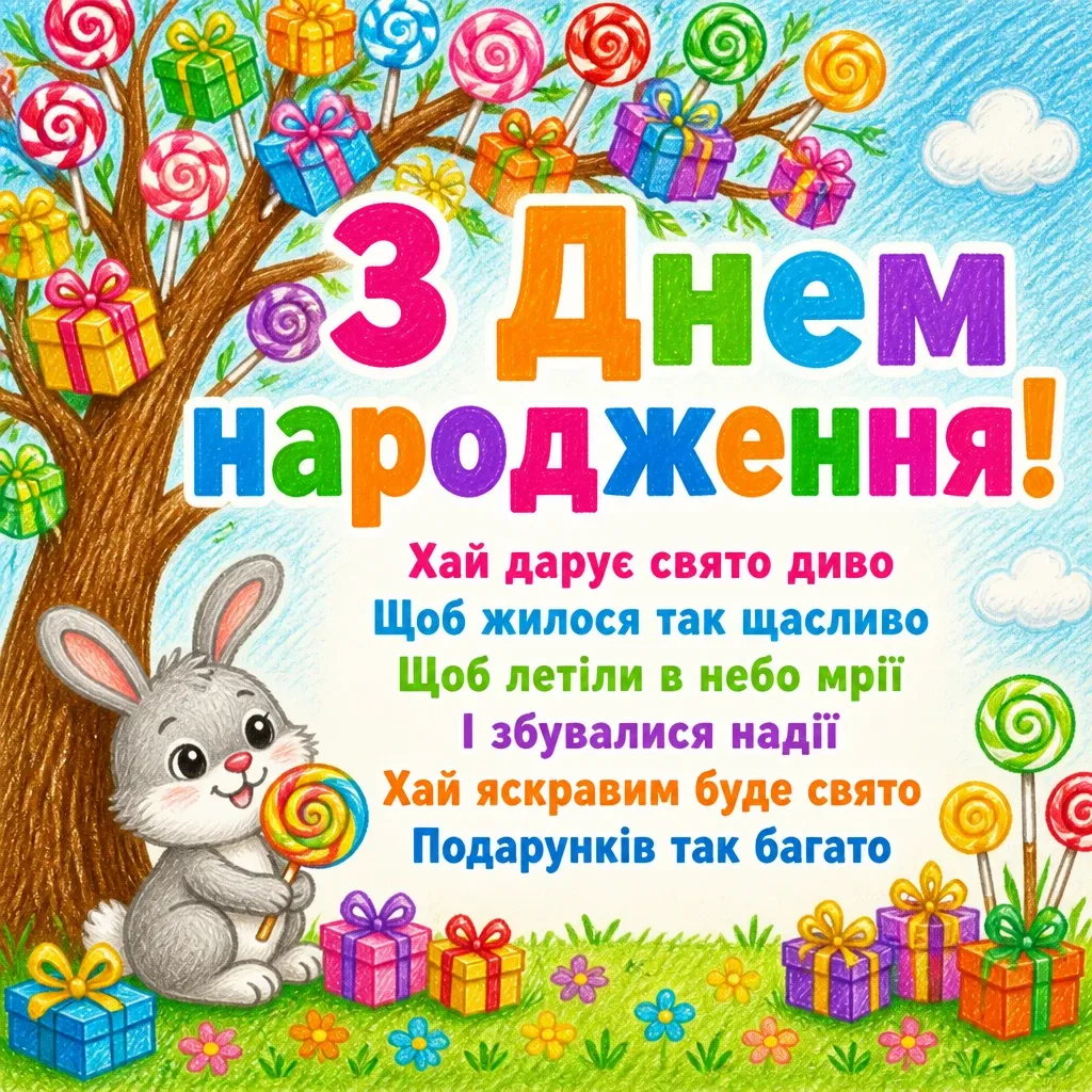 привітання дитині з днем народження