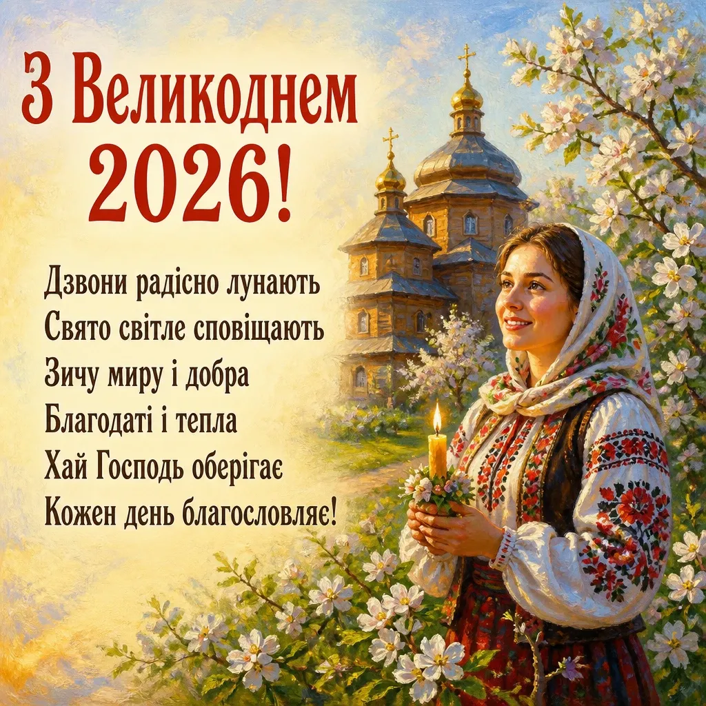 привітання з великоднем 2026