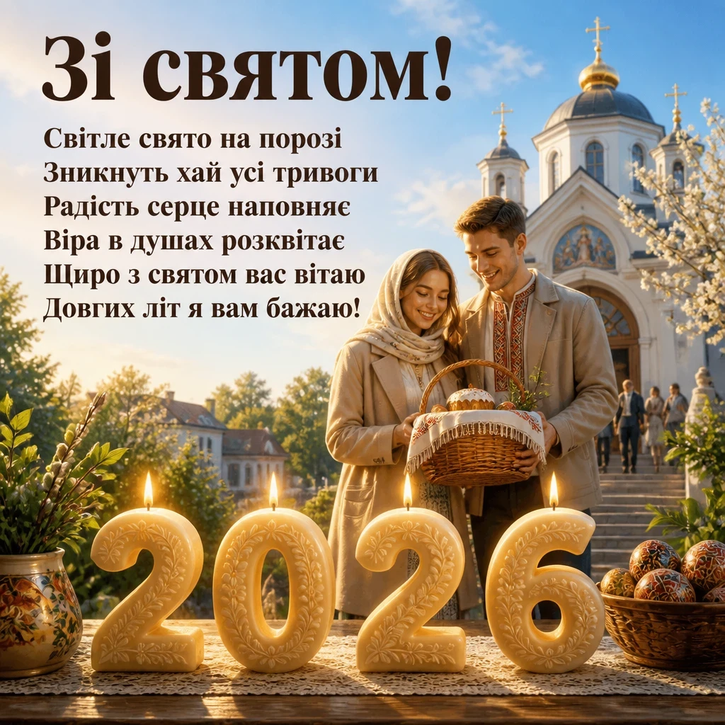 привітання з великоднем 2026