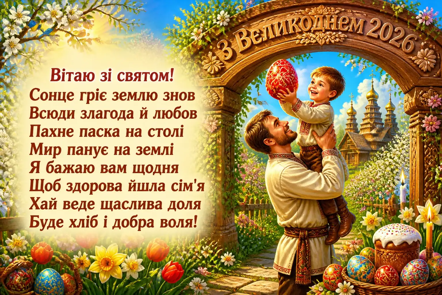 привітання з великоднем 2026