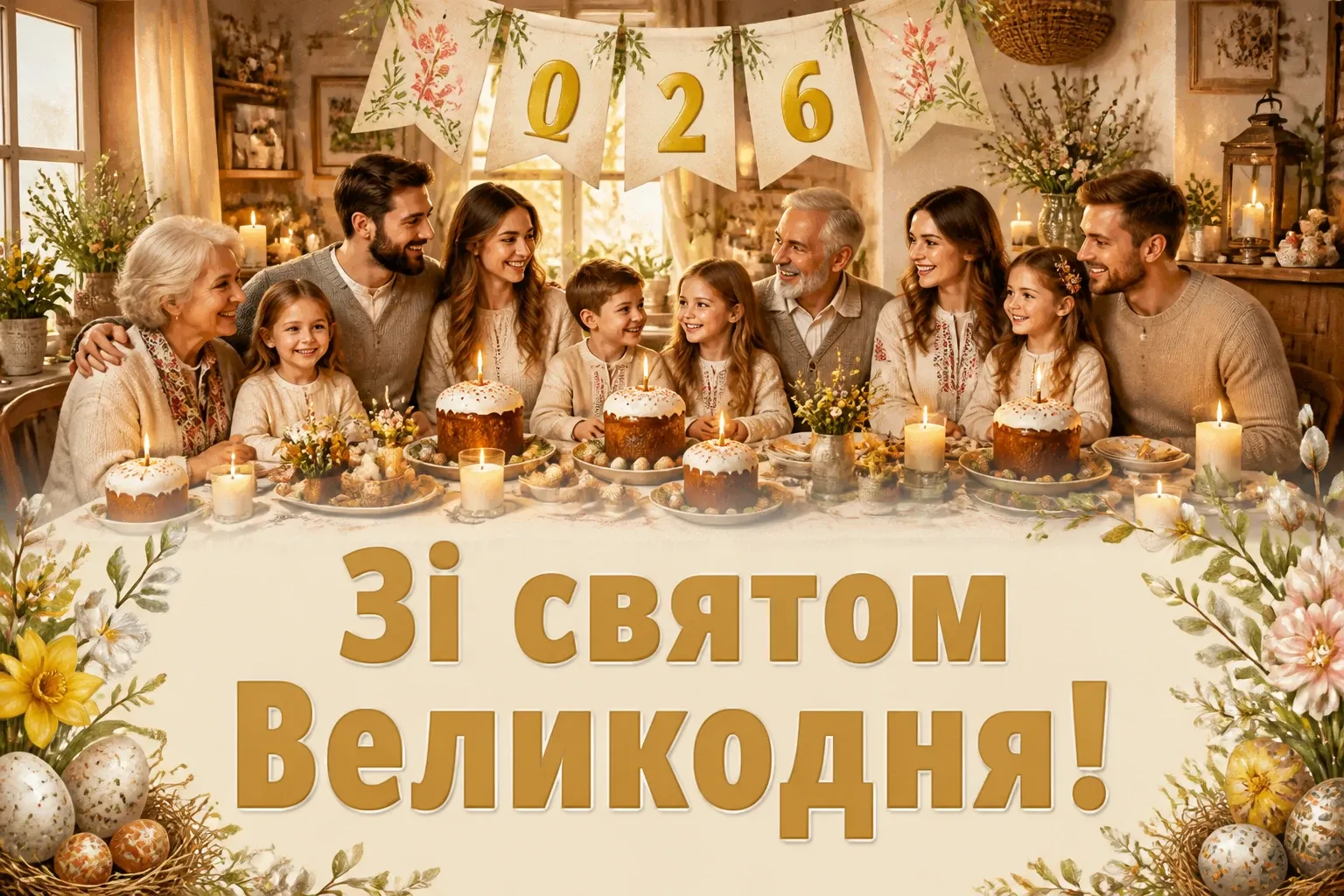 привітання з великоднем 2026