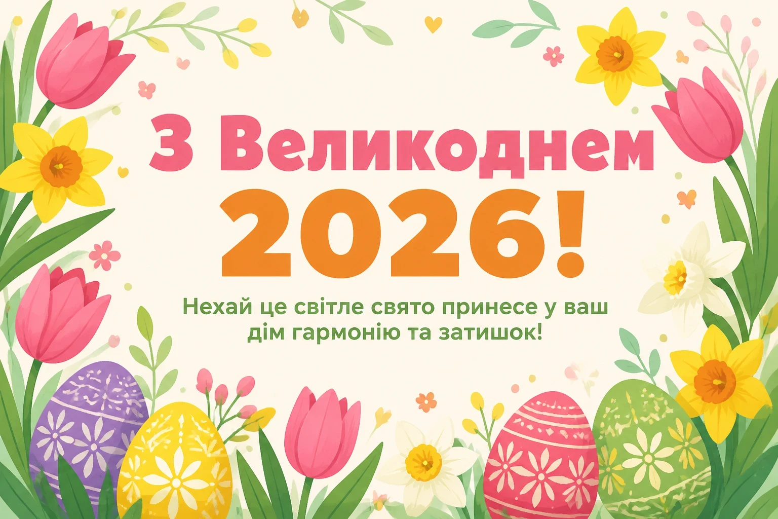 привітання з великоднем 2026