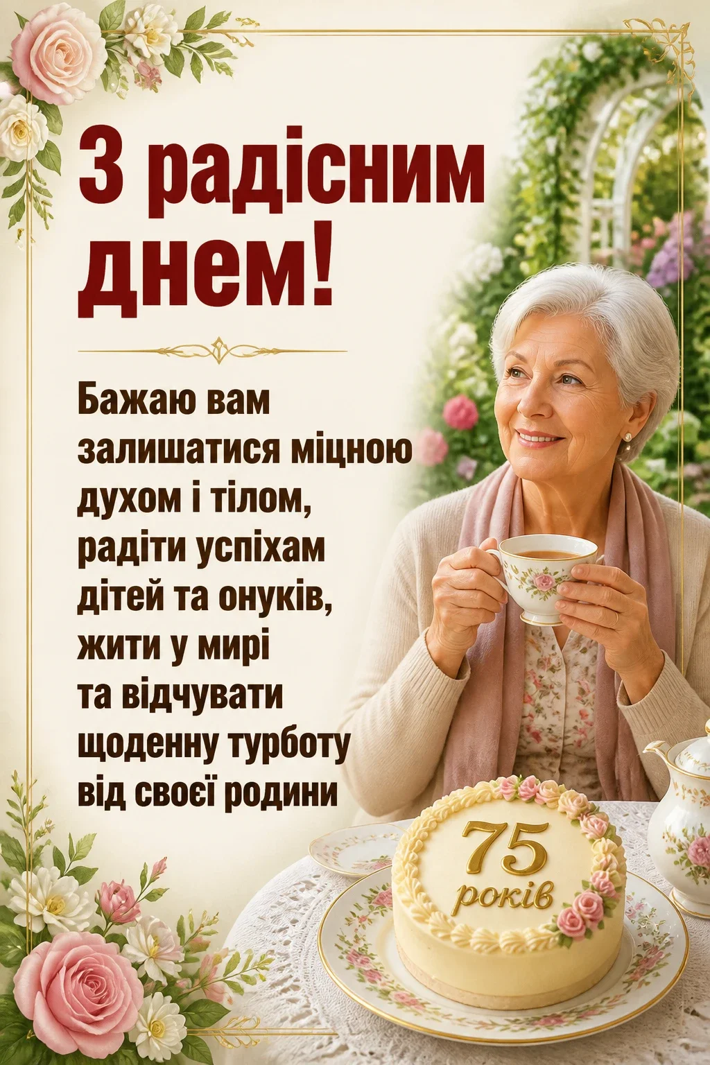 привітання з 75-річчям у віршах привітання з 75-річчям у віршах