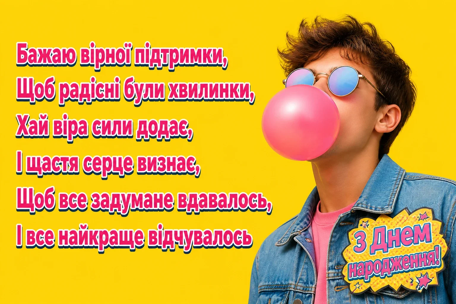 привітання з днем народження підлітка