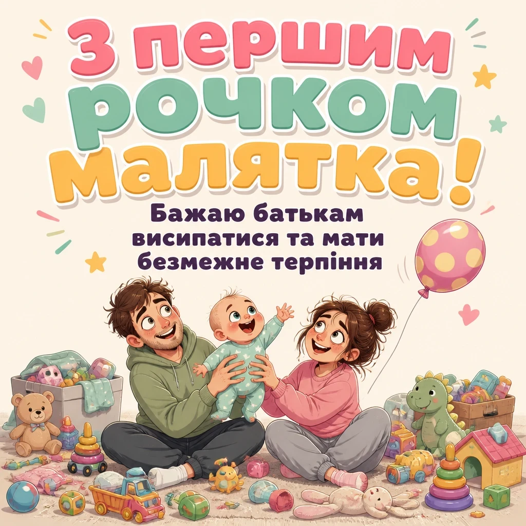 привітання з днем народження 1 рочок
