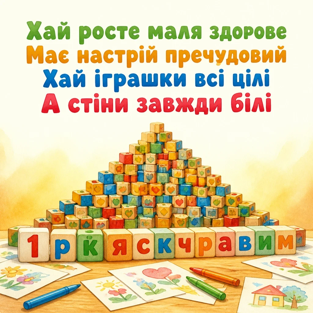 привітання з днем народження 1 рочок