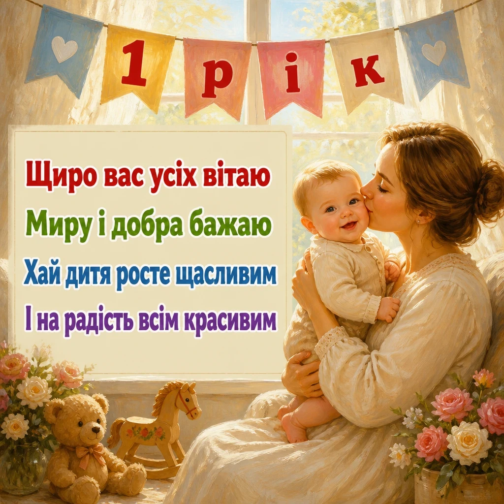 привітання з днем народження 1 рочок