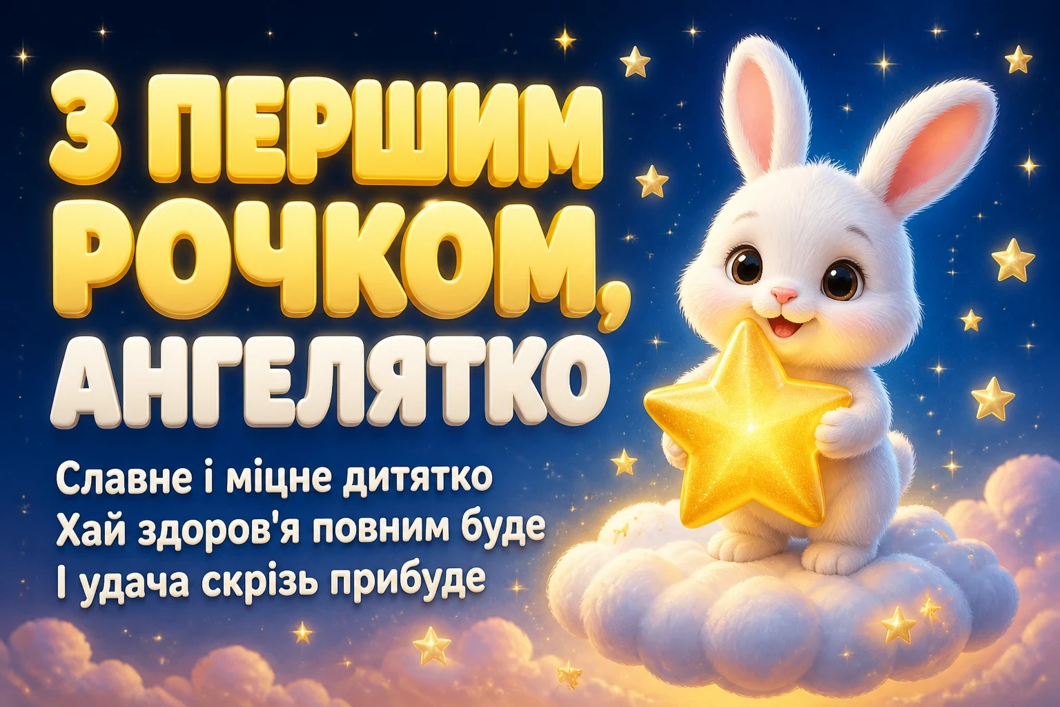 привітання з днем народження 1 рочок