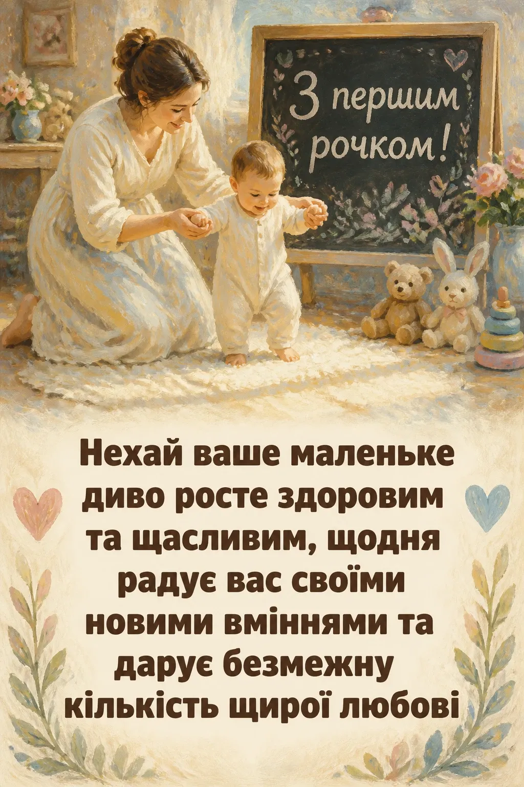 привітання з днем народження 1 рочок