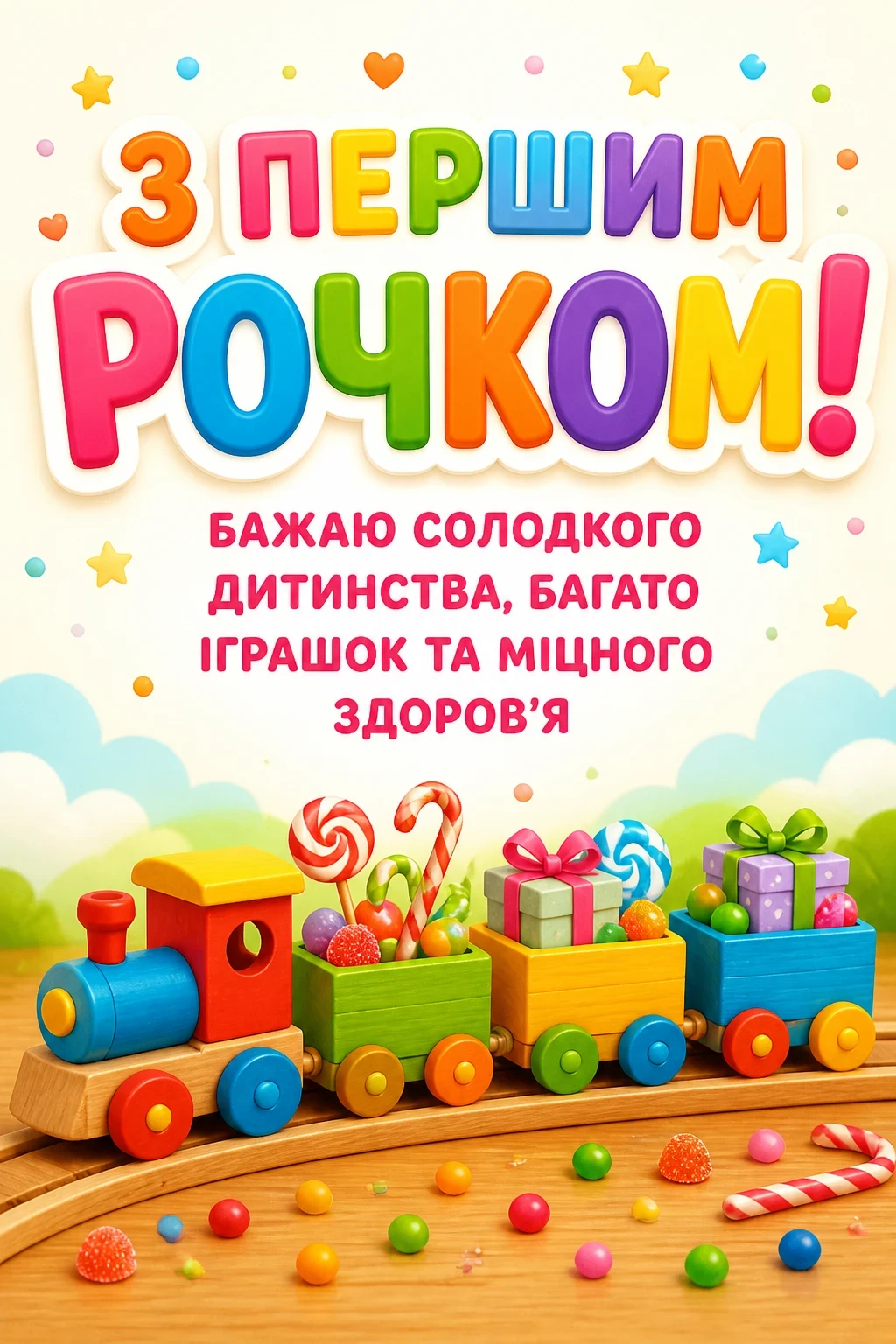 привітання з днем народження 1 рочок