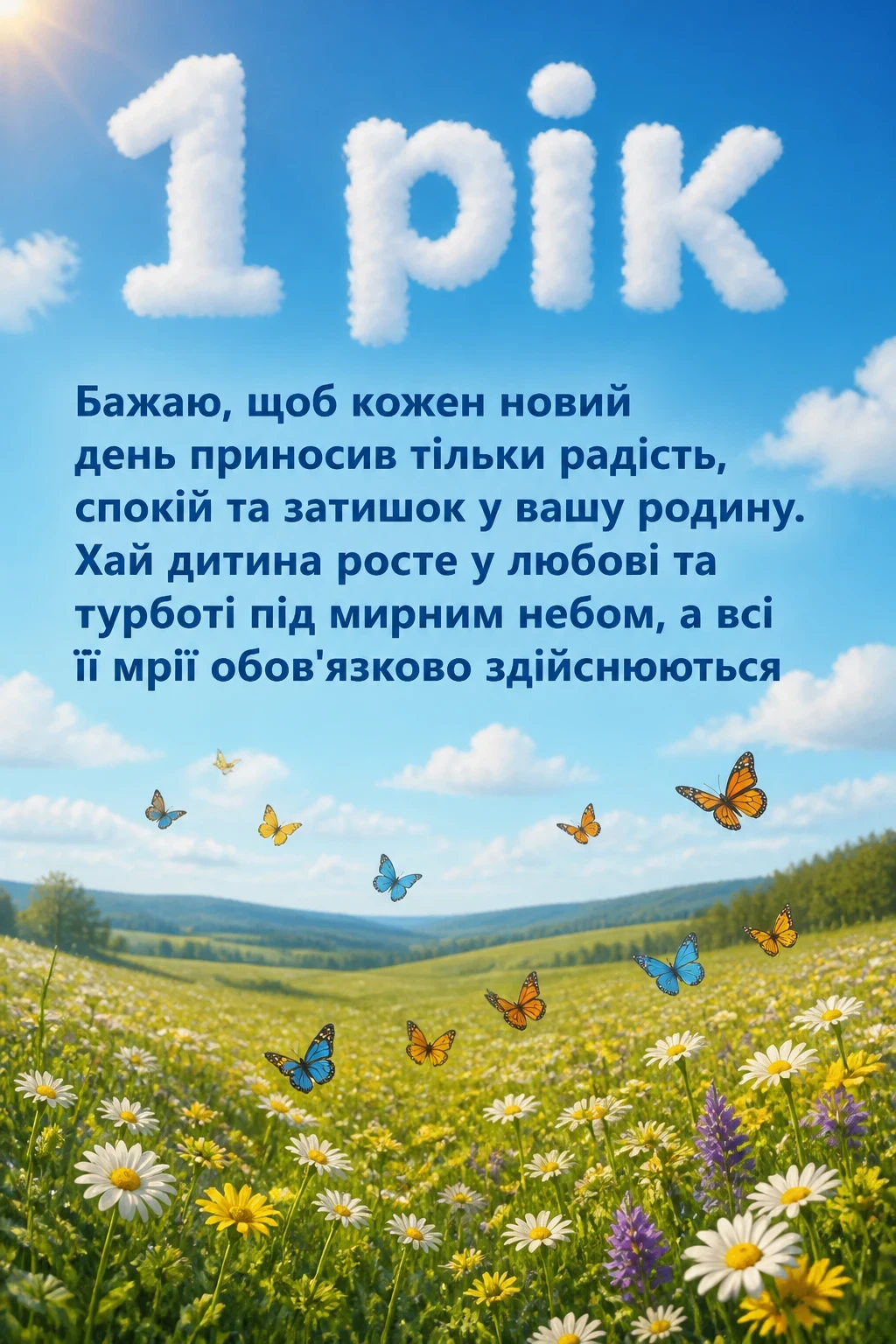 привітання з днем народження 1 рочок