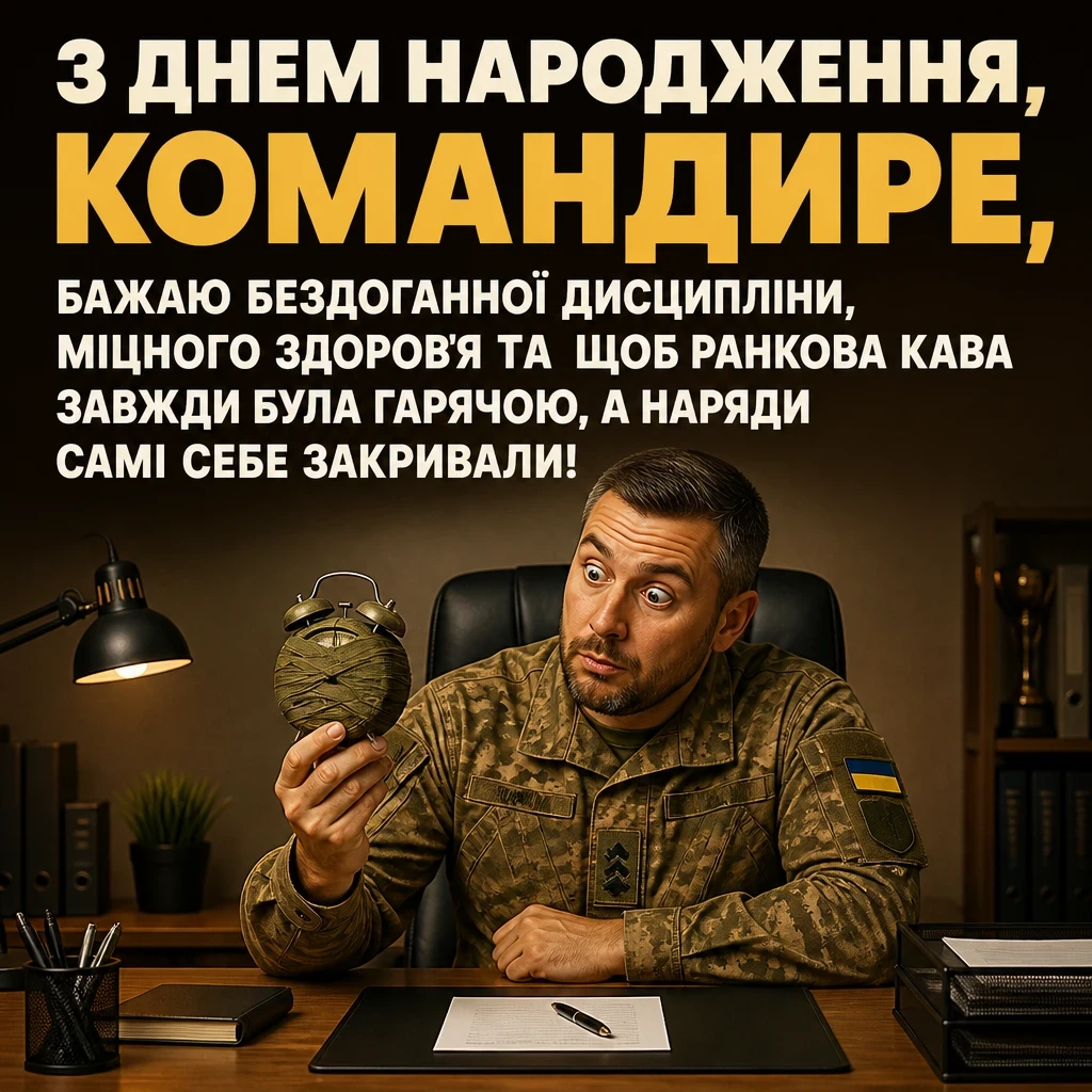 привітання з днем народження командира