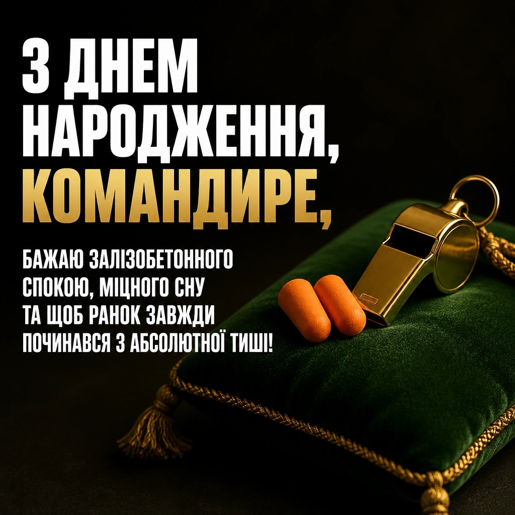 привітання з днем народження командира