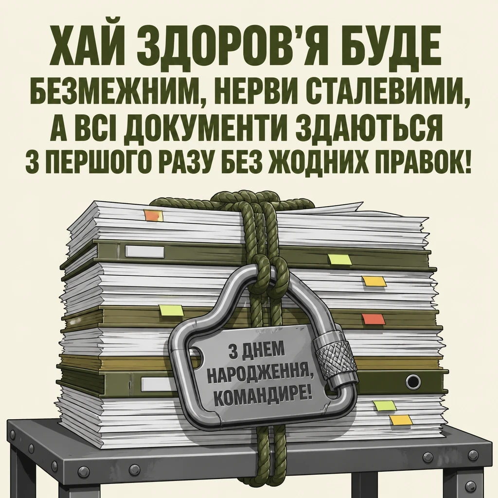 привітання з днем народження командира