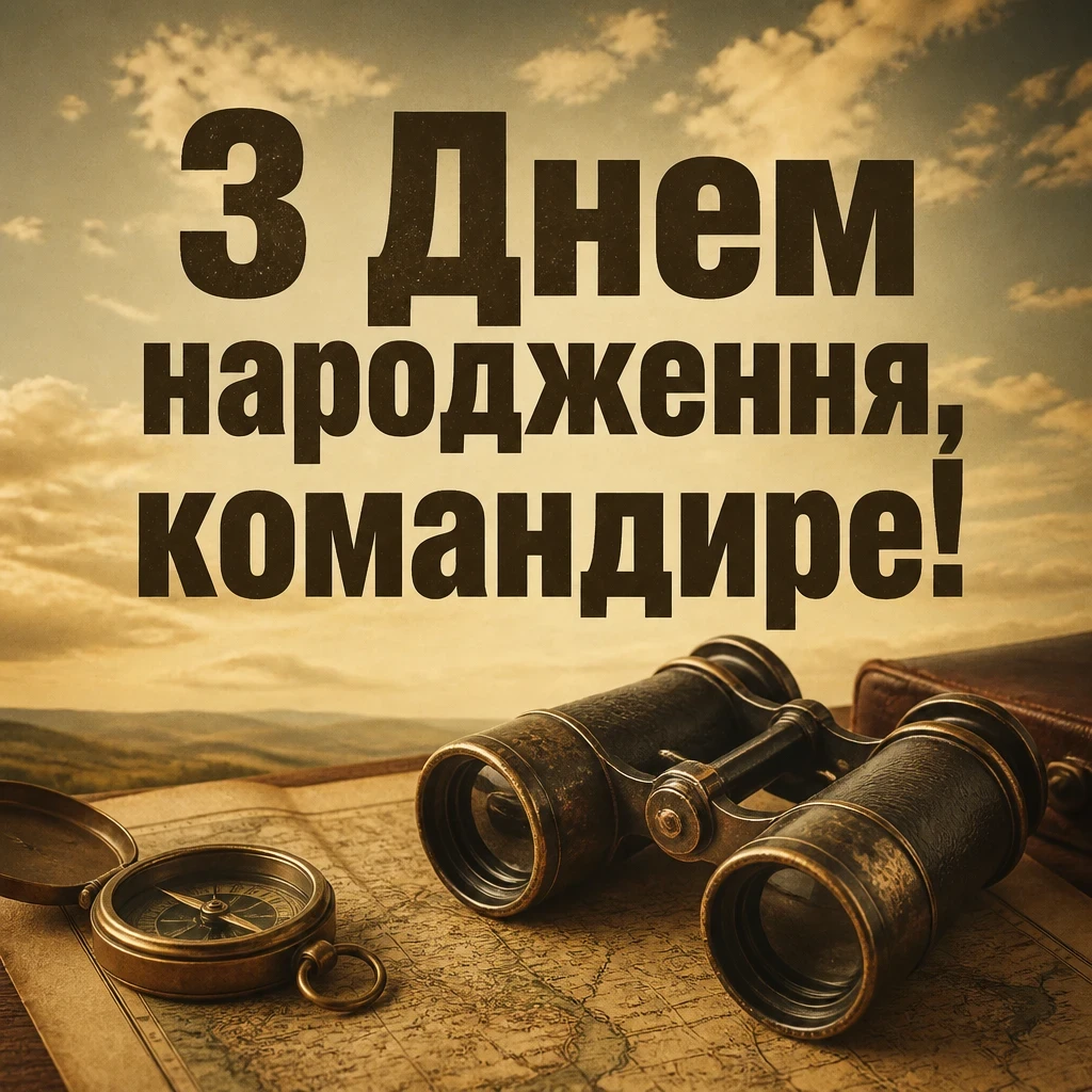 привітання з днем народження командира