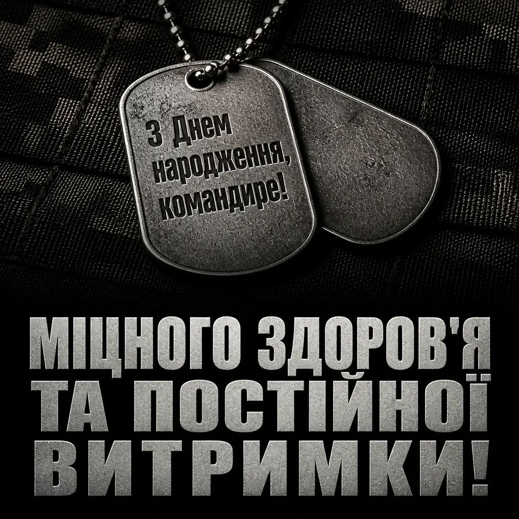 привітання з днем народження командира