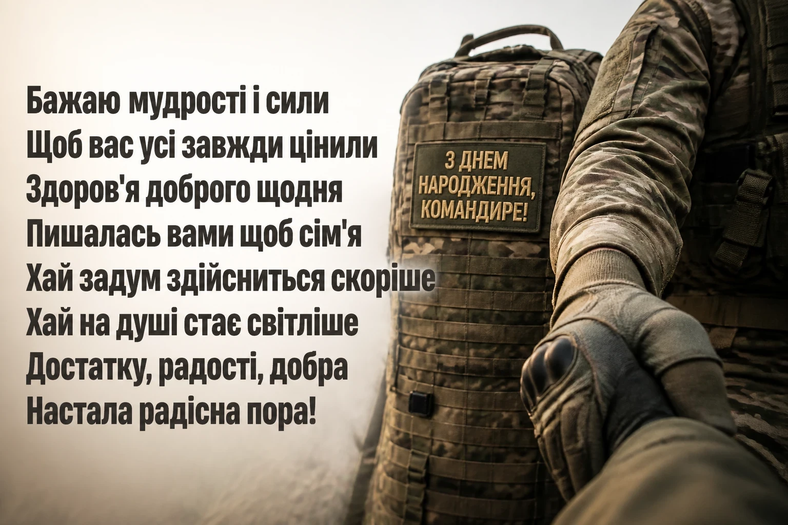 привітання з днем народження командира