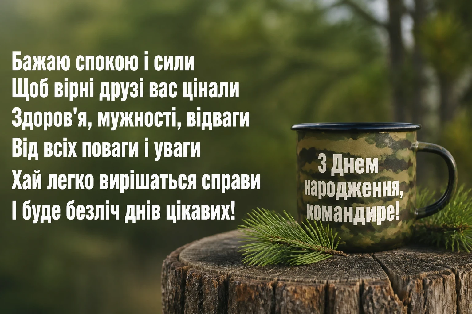 привітання з днем народження командира