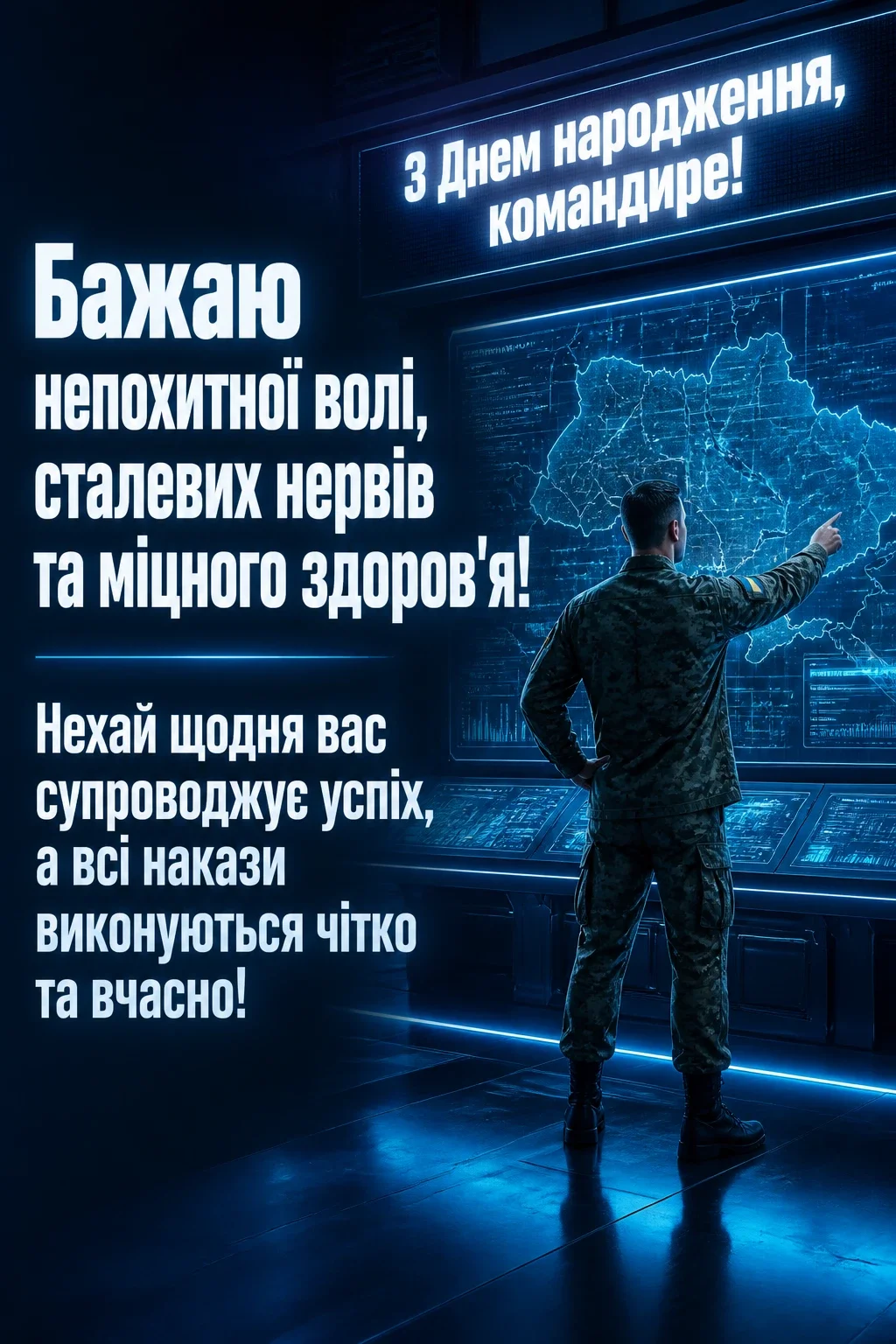 привітання з днем народження командира