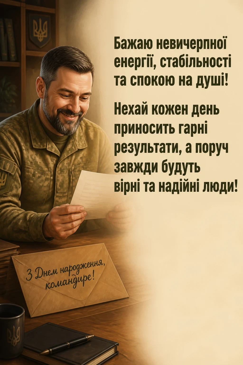 привітання з днем народження командира