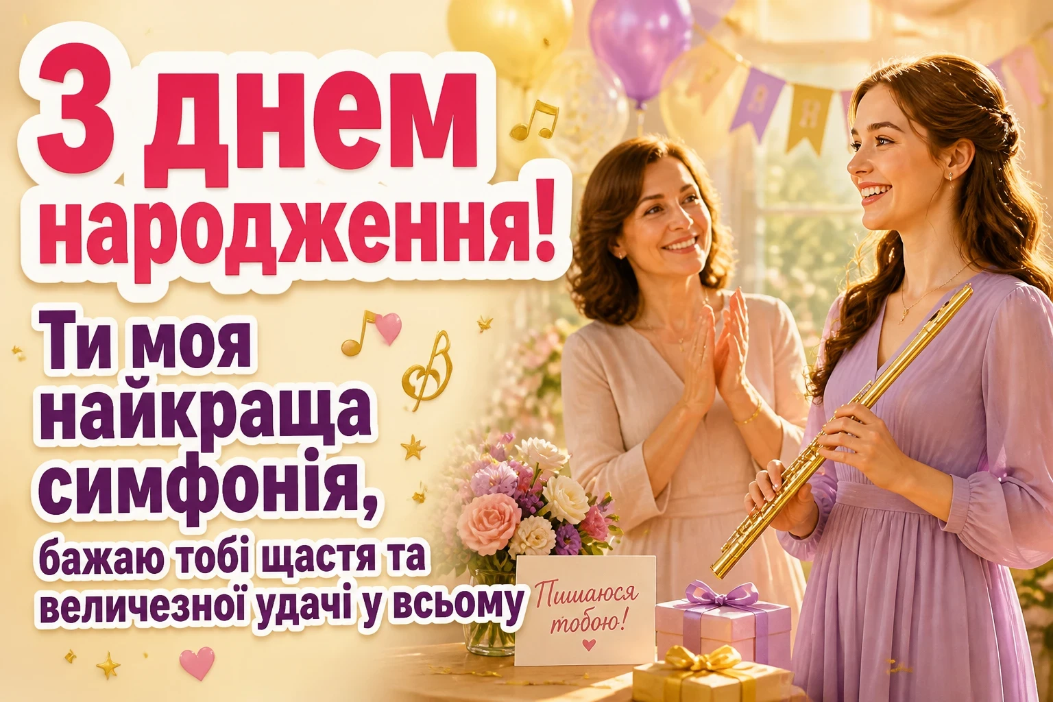 музичне привітання привітання з днем народження для дорослої дочки від мами музичне привітання привітання з днем народження для дорослої дочки від мами