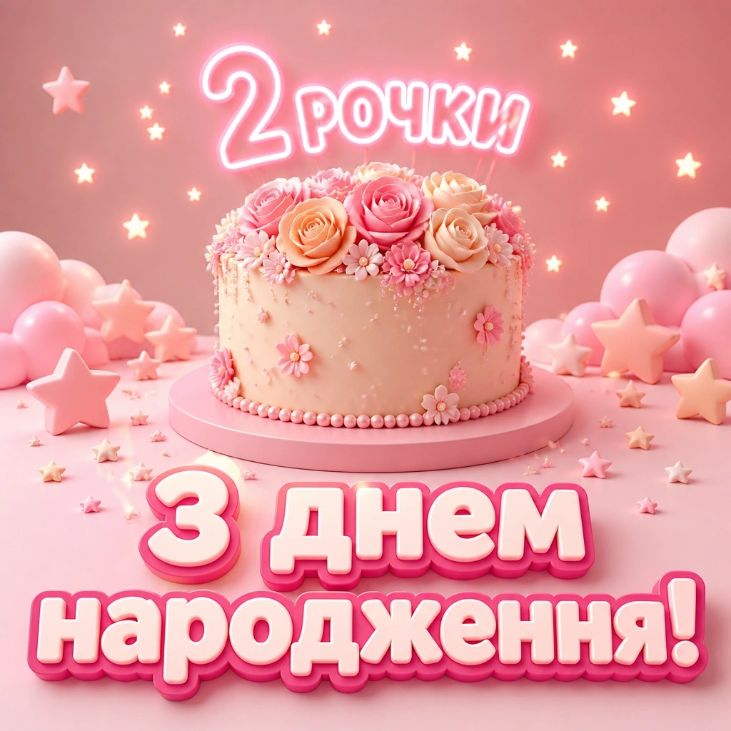 2 рочки дівчинці привітання 2 рочки дівчинці привітання