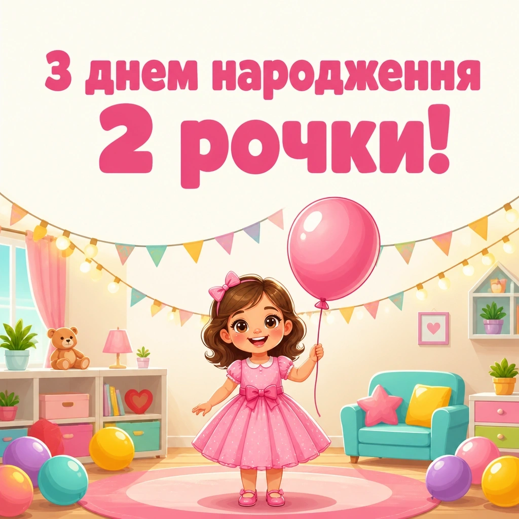2 рочки дівчинці привітання 2 рочки дівчинці привітання