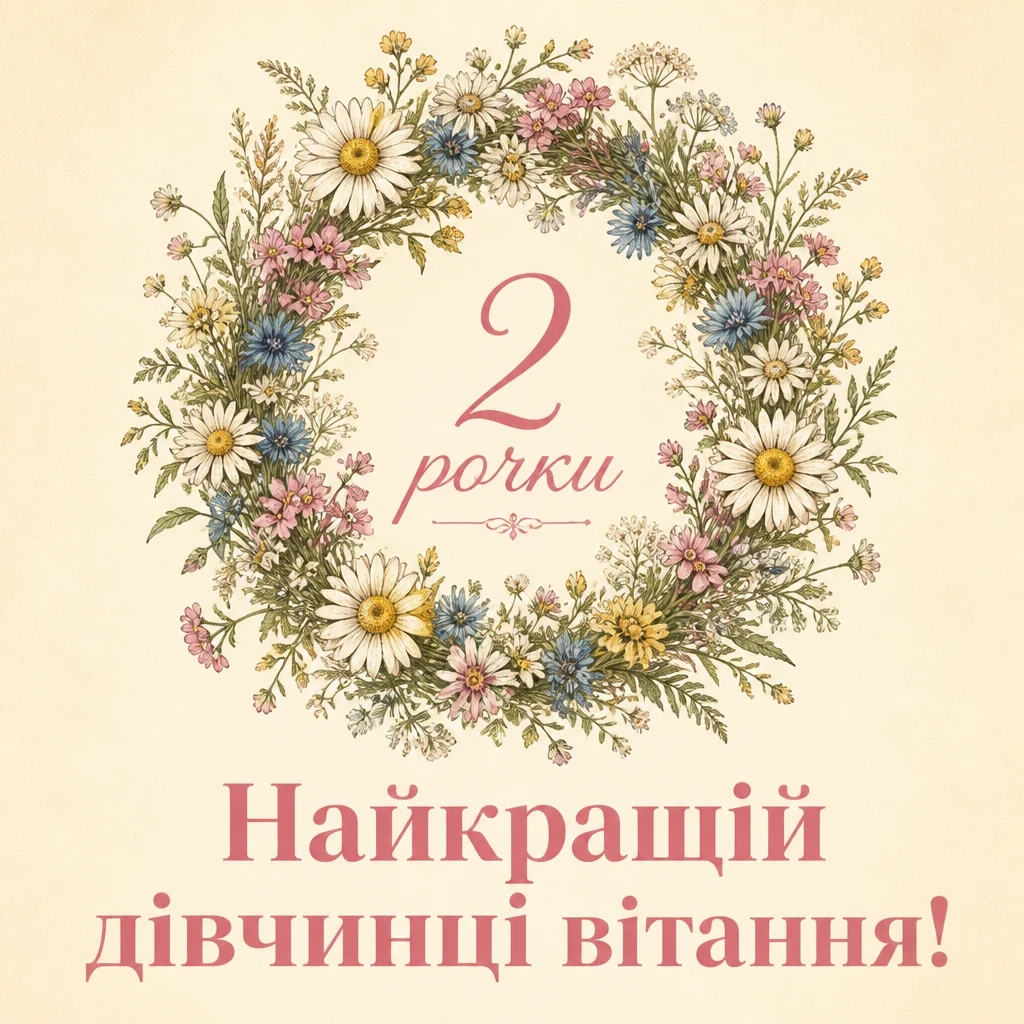 2 рочки дівчинці привітання 2 рочки дівчинці привітання
