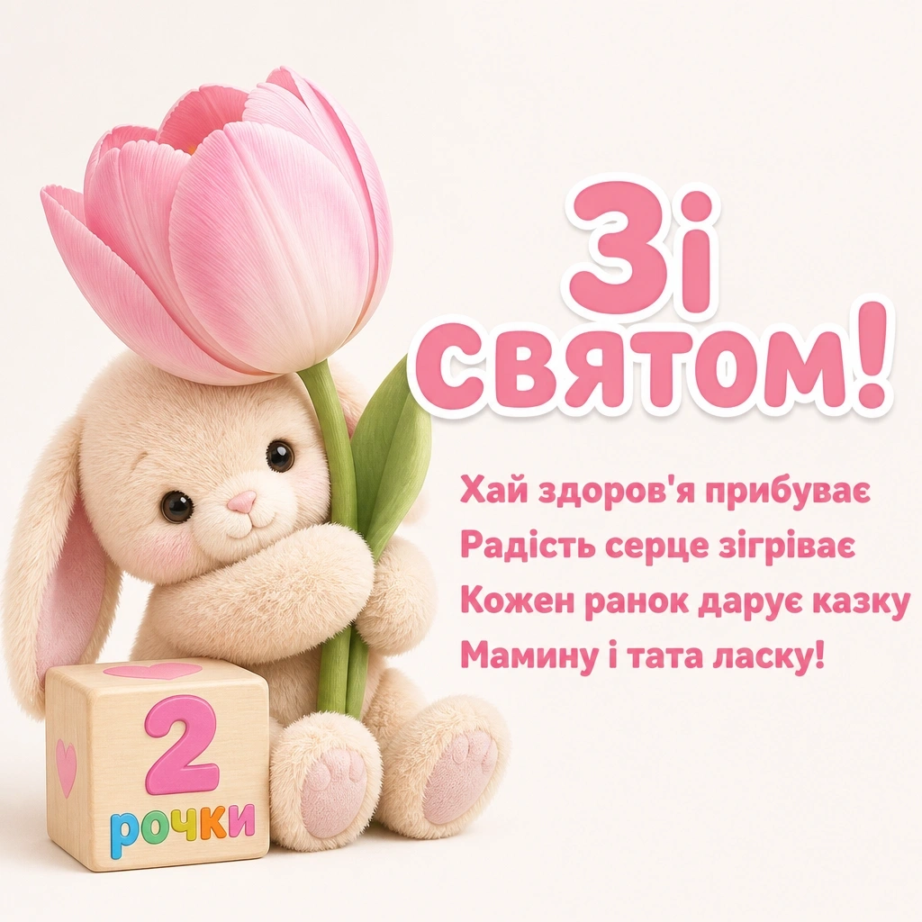2 рочки дівчинці привітання 2 рочки дівчинці привітання