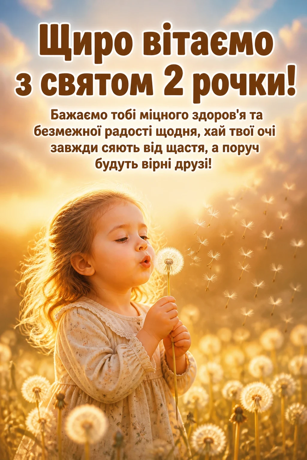 2 рочки дівчинці привітання 2 рочки дівчинці привітання