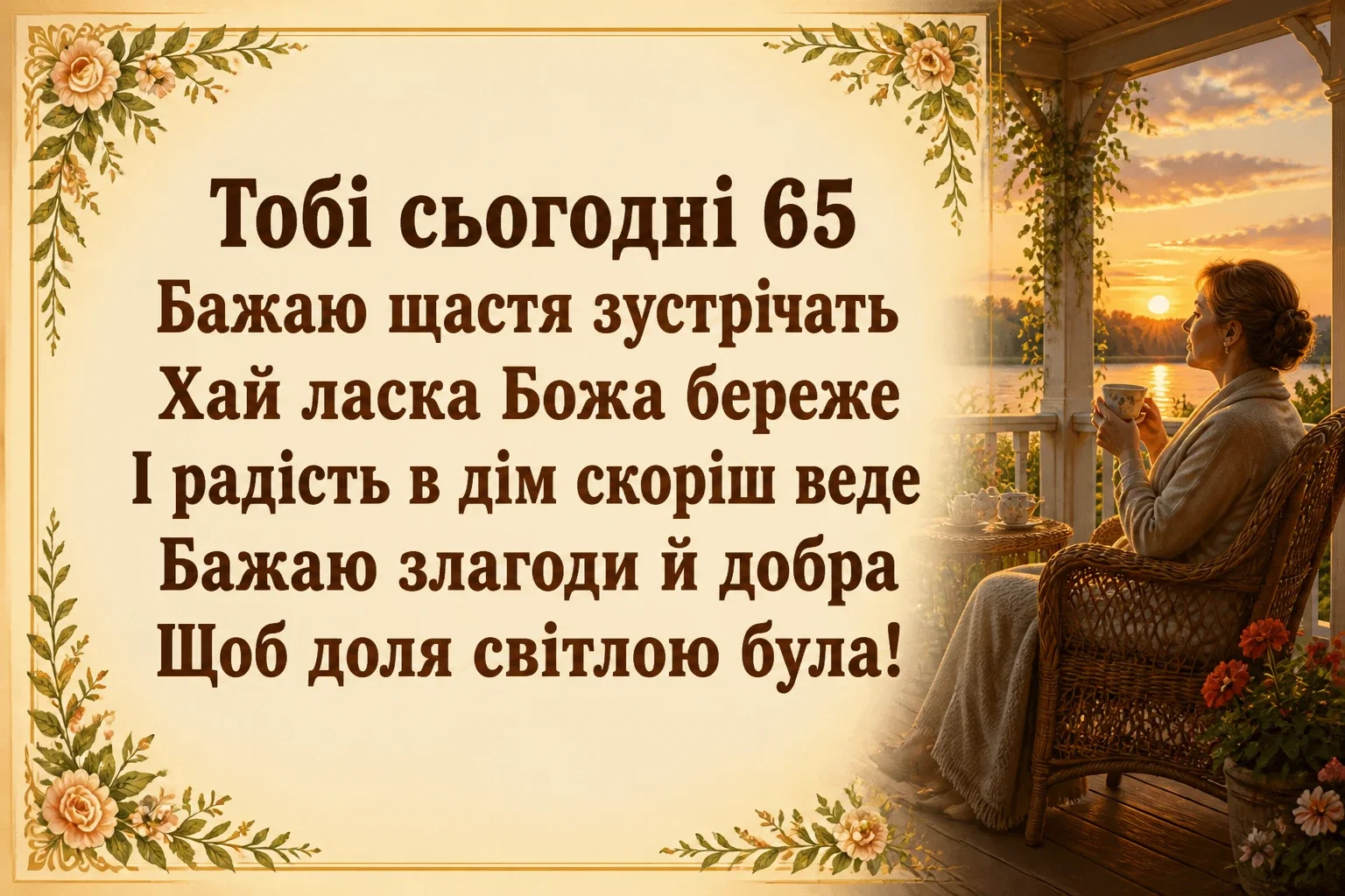 привітання з ювілеєм 65 років жінці привітання з ювілеєм 65 років жінці