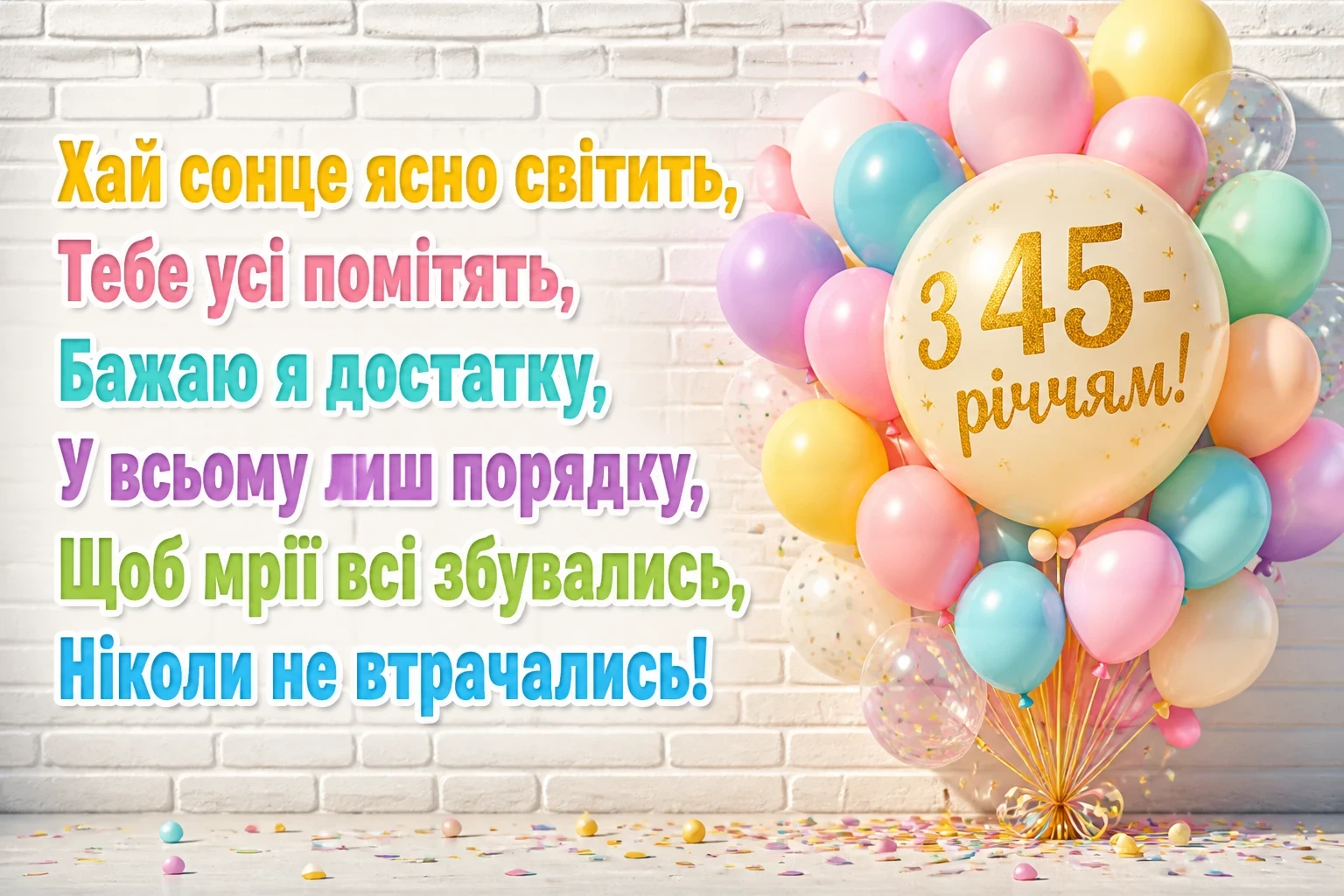 привітання з 45-річчям жінці своїми словами привітання з 45-річчям жінці своїми словами