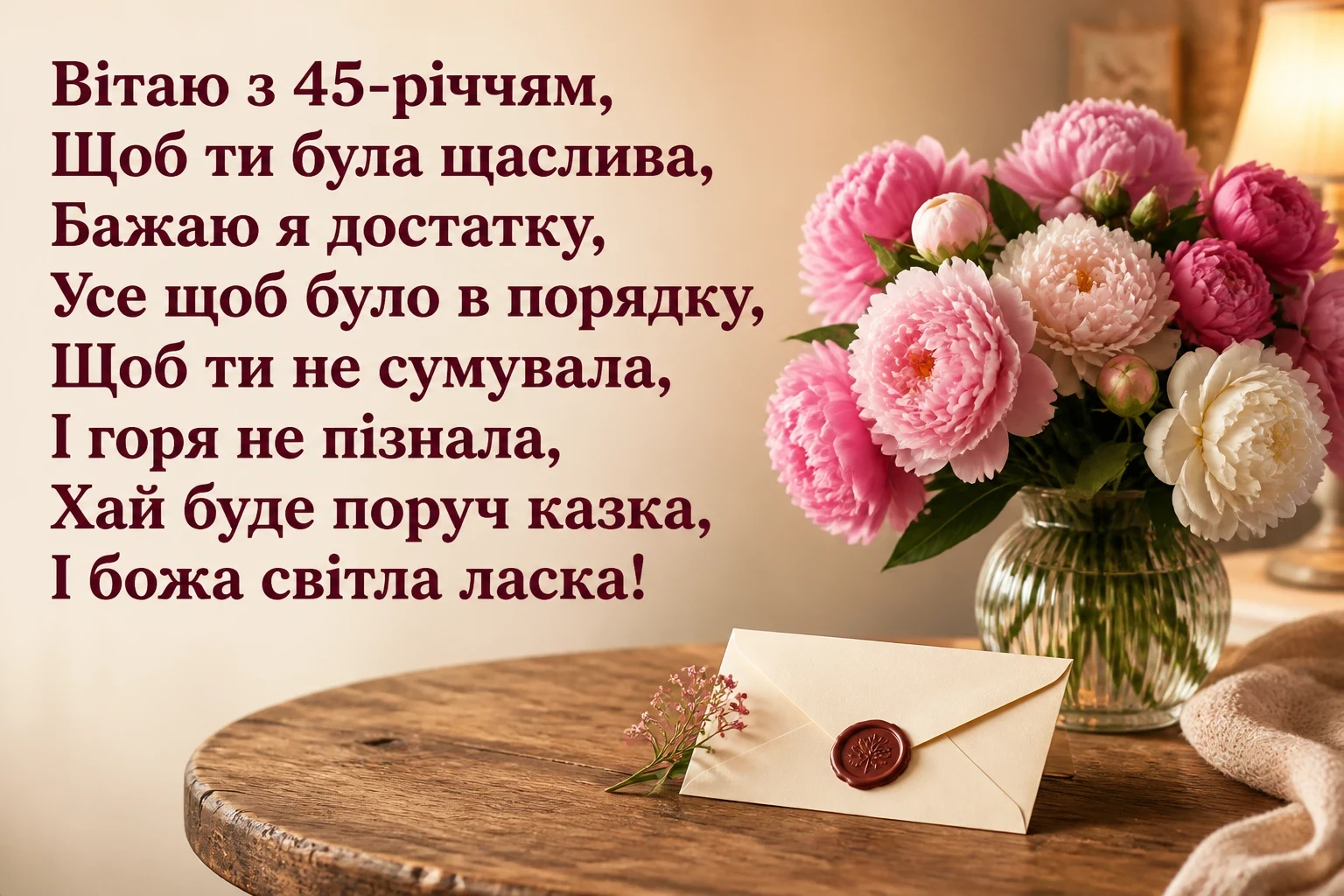 привітання з 45-річчям жінці своїми словами привітання з 45-річчям жінці своїми словами