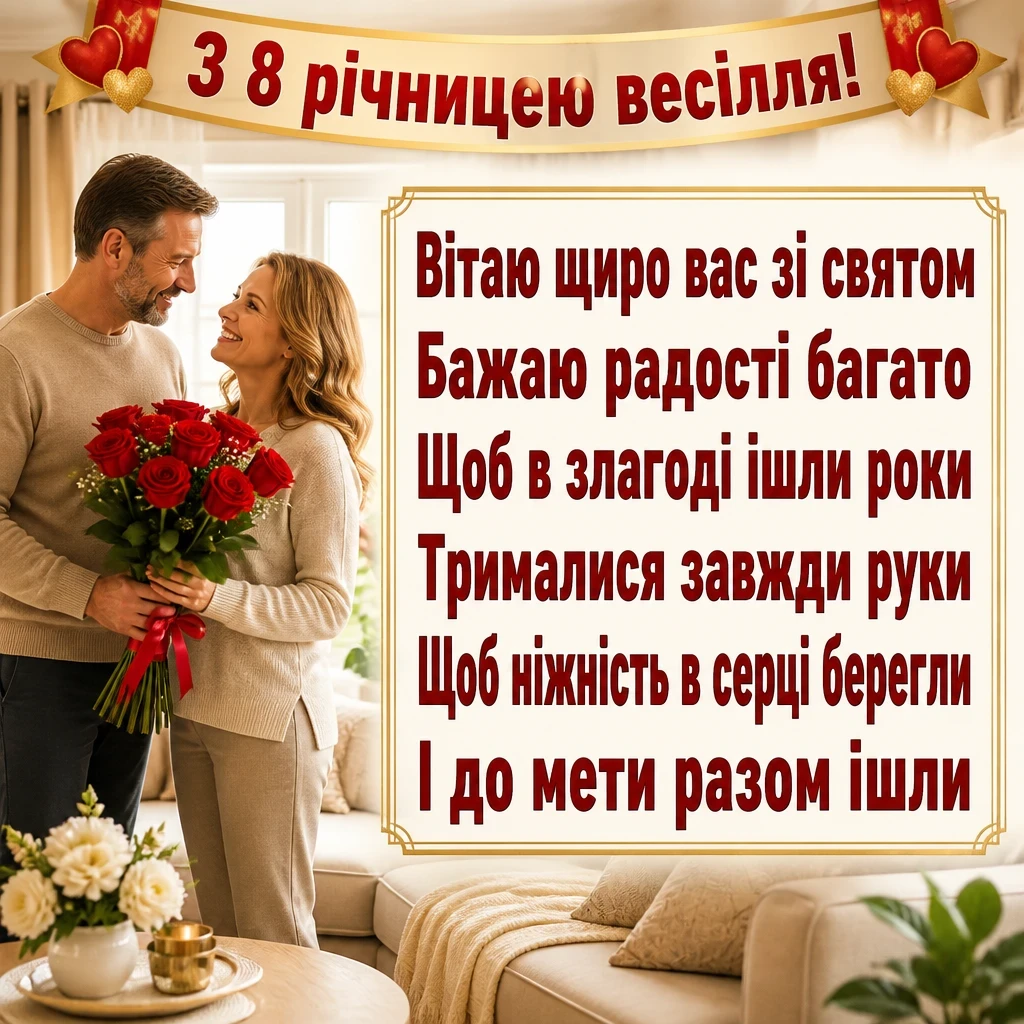 привітання з 8 річницею весілля привітання з 8 річницею весілля