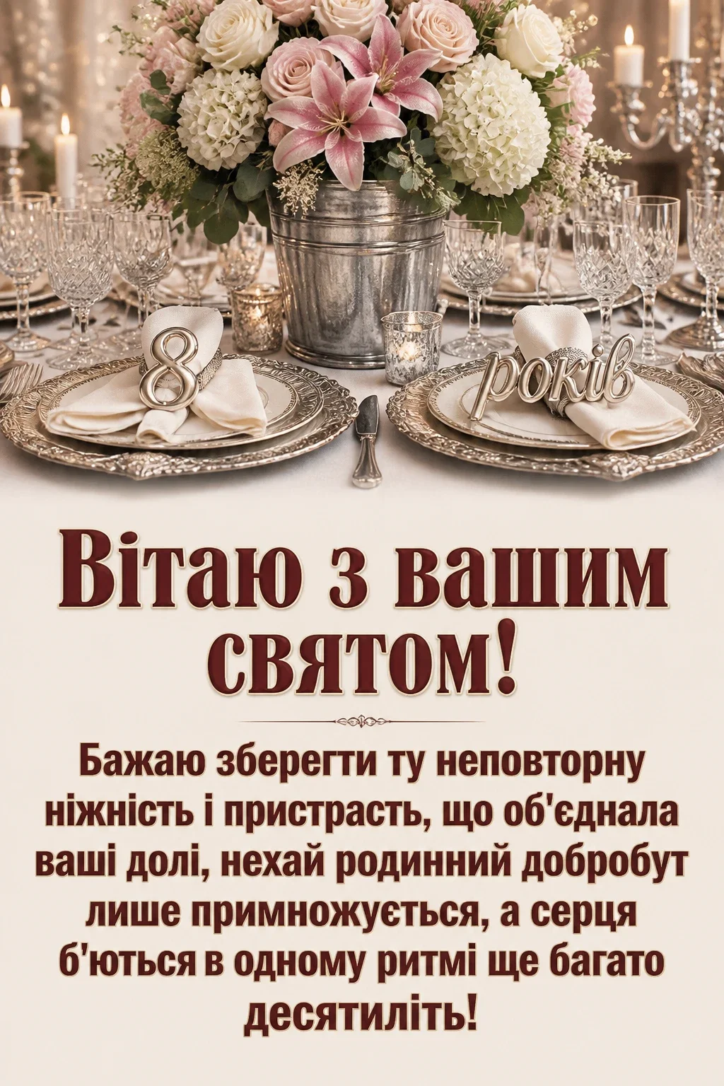 привітання з 8 річницею весілля привітання з 8 річницею весілля